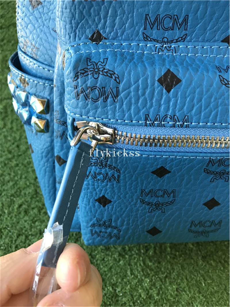 MCM Blue Backpack